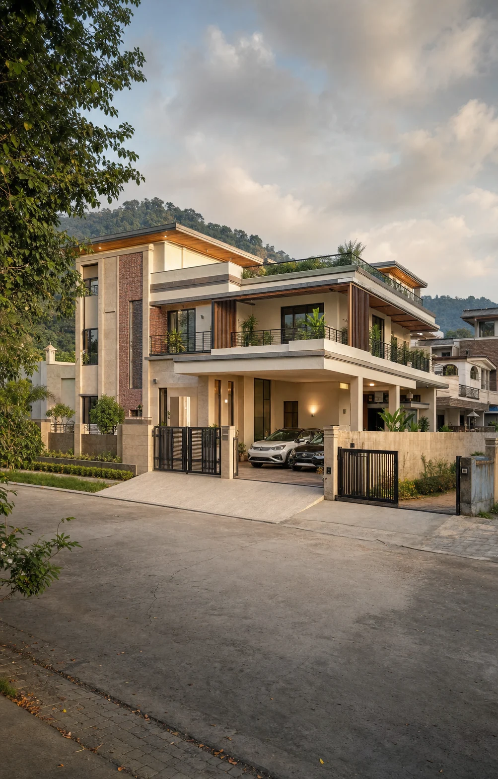 AI concept visual of the Ashoka Enclave residence in Dehradun